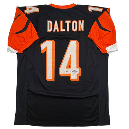Autographed/Signed Andy Dalton Cincinnati Black Football Jersey JSA COA