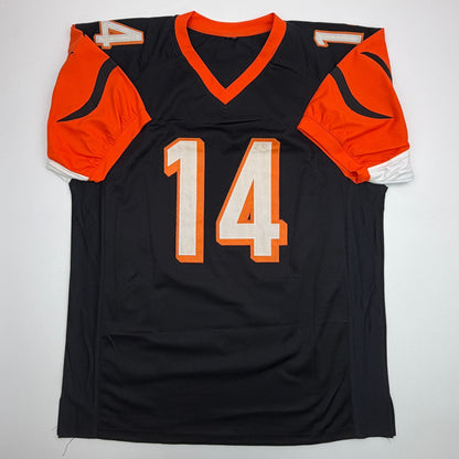 Autographed/Signed Andy Dalton Cincinnati Black Football Jersey JSA COA