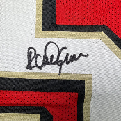 Autographed/Signed Randy Cross San Francisco Red Alternate Football Jersey JSA COA