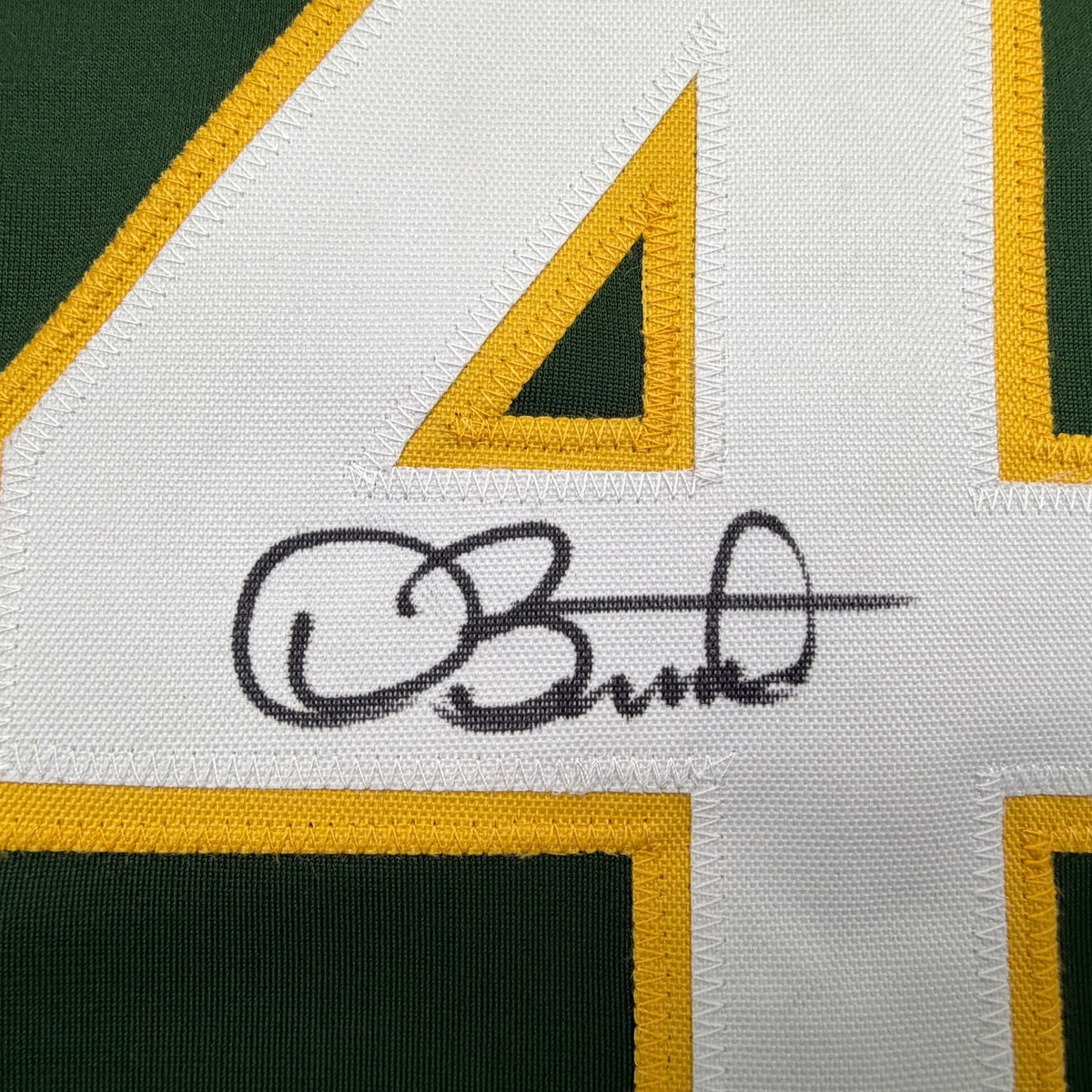 Autographed/Signed Dave Stewart Oakland Green Baseball Jersey JSA COA