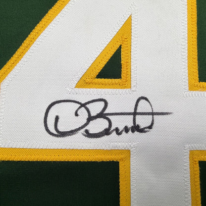 Autographed/Signed Dave Stewart Oakland Green Baseball Jersey JSA COA