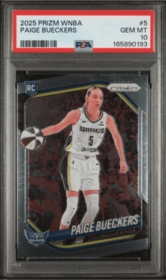 Graded 2025 Panini Prizm WNBA Paige Bueckers #5 Rookie RC Basketball Card PSA 10 Gem Mint