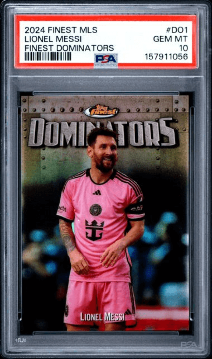 Graded 2024 Topps Finest Lionel Messi #DO1 Finest Dominators Soccer Card PSA 10 Gem Mint
