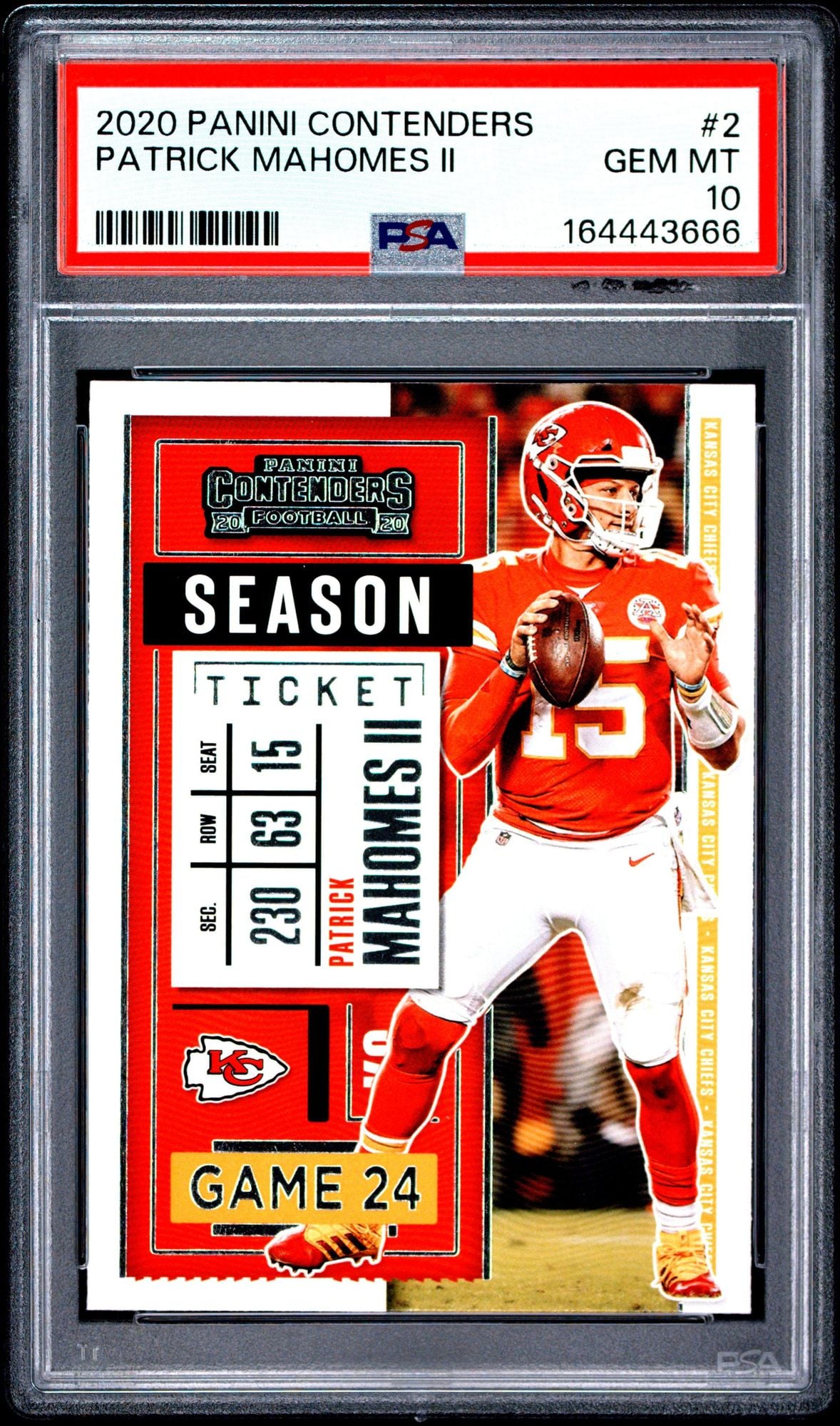 Graded 2020 Panini Contenders Patrick Mahomes II #2 Retail Football Card PSA 10 Gem Mint