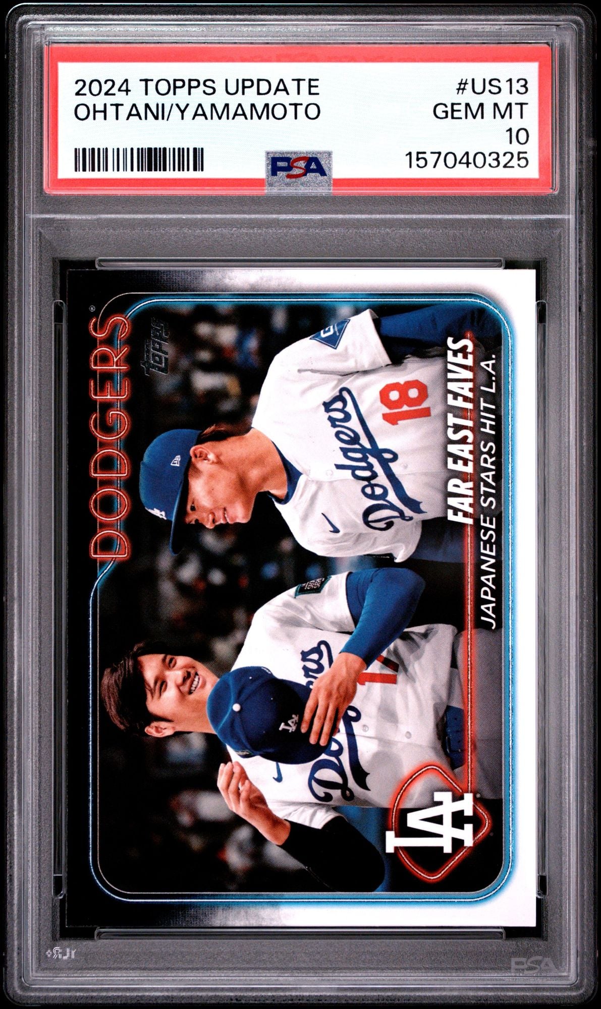Graded 2024 Topps Update Shohei Ohtani Yoshinobu Yamamoto #US13 Japanese Stars Baseball Card PSA 10 Gem Mint