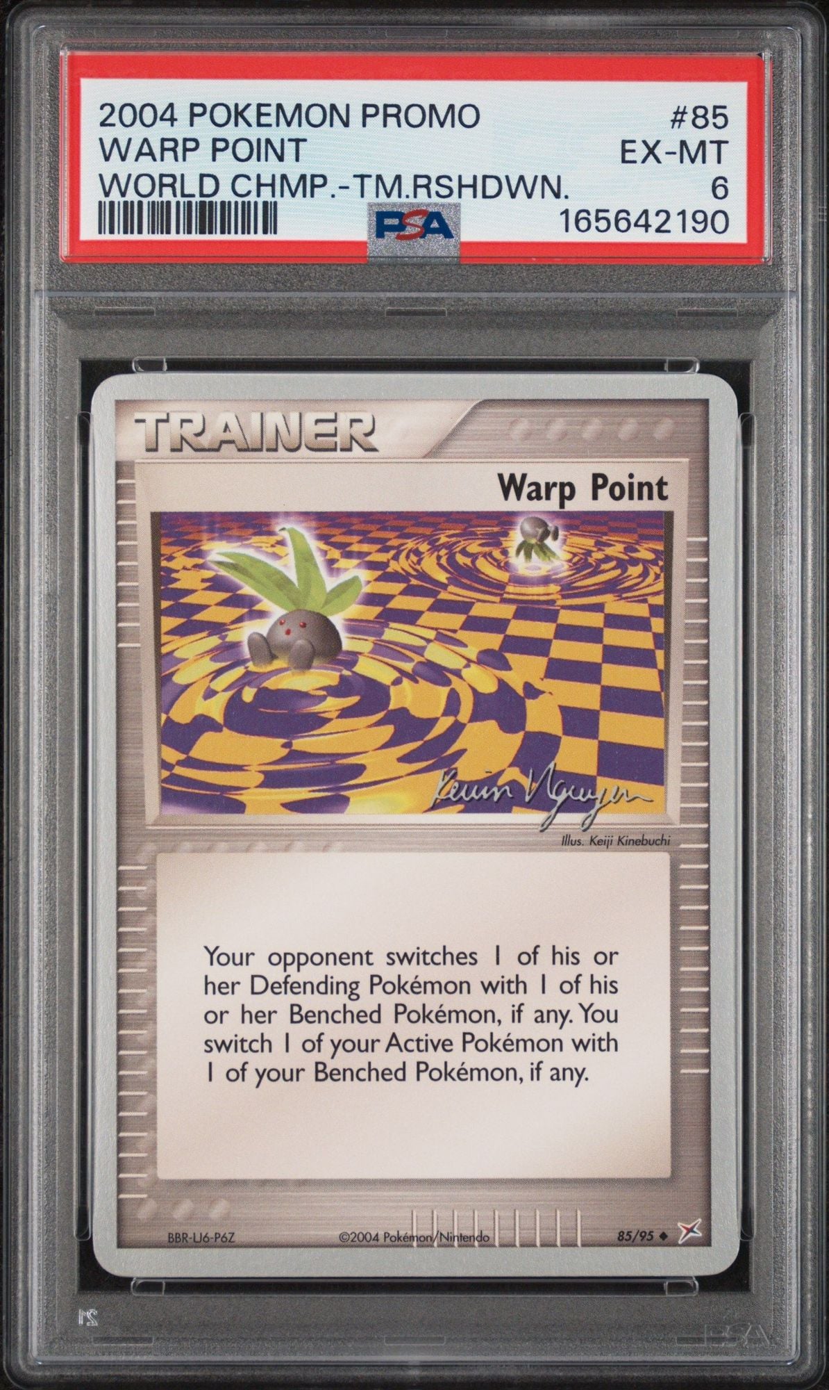 Graded 2004 Pokemon Warp Point #85 World Championships Trading Card Game PSA 6 Excellent Mint