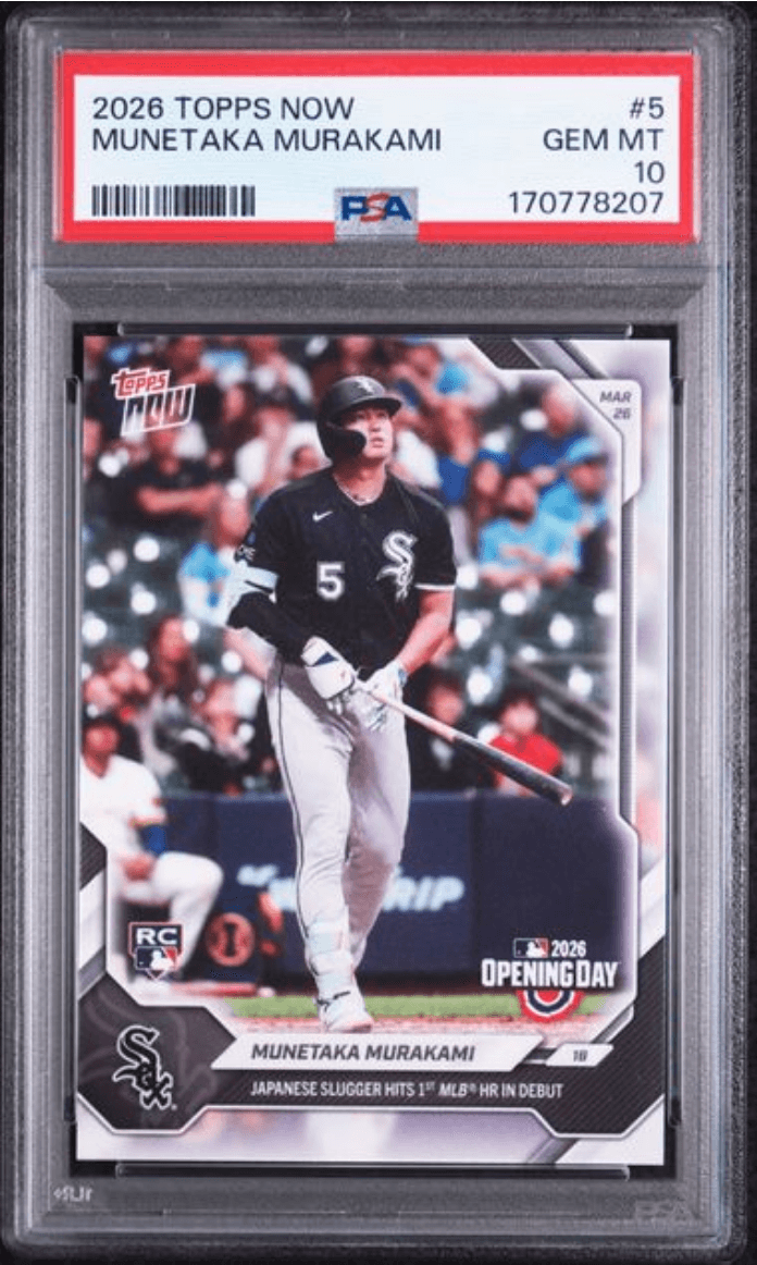 Graded 2026 Topps Now Munetaka Murakami #5 Rookie RC Baseball Card PSA 10 Gem Mint