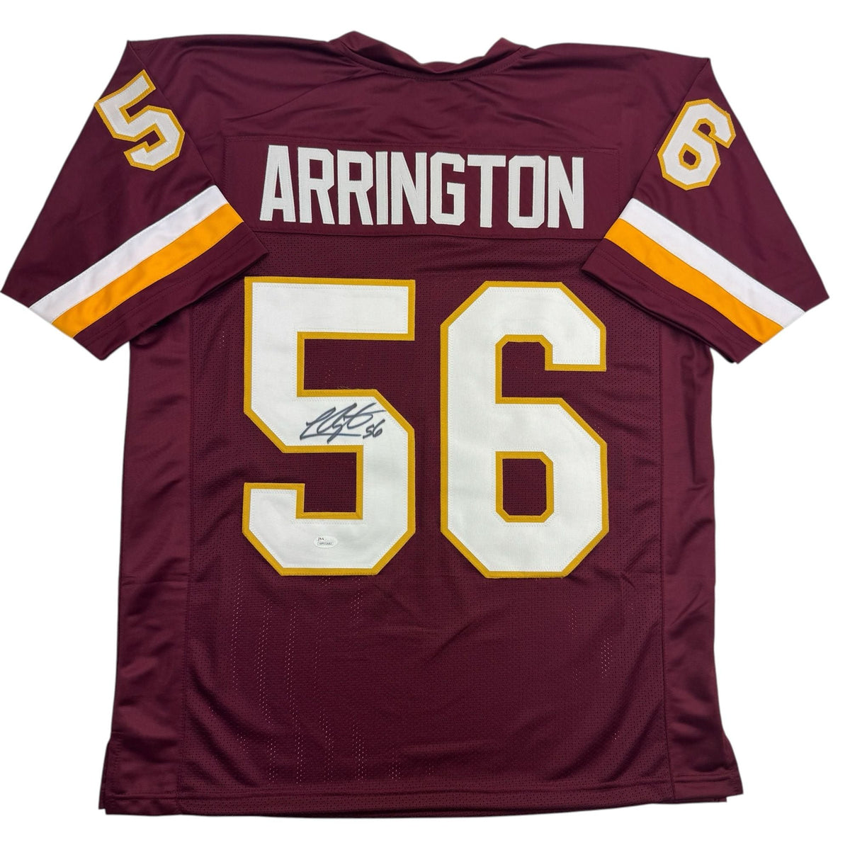 Autographed/Signed Lavar Arrington Washington Burgundy Football Jersey JSA COA