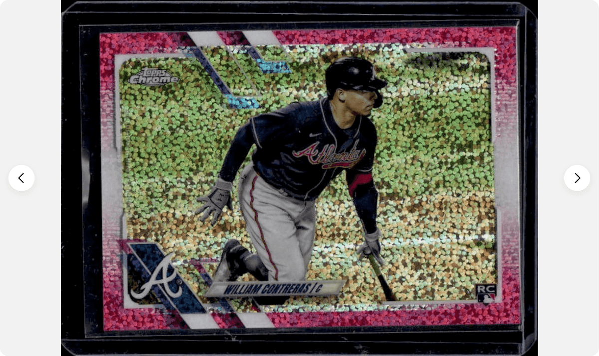 2021 Topps Chrome Williams Contreras #51 Magenta Speckle Refractor /350 Atlanta Braves Rookie RC Baseball Card