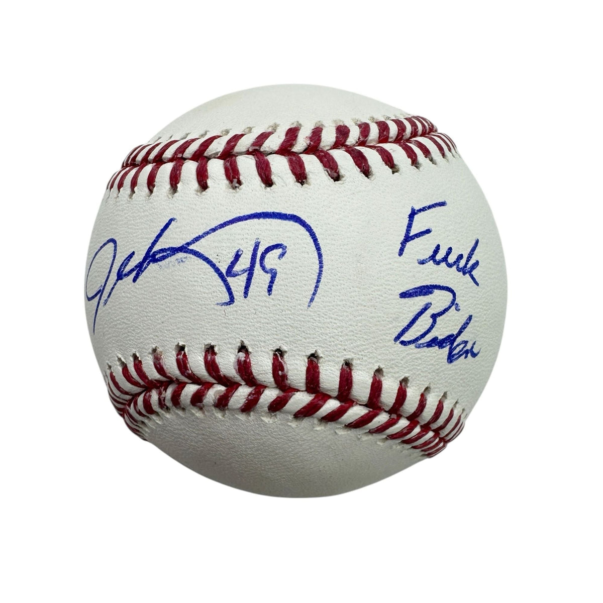 Autographed/Signed John Rocker "MAGA" Rawlings Official Major League ROML Baseball JSA COA