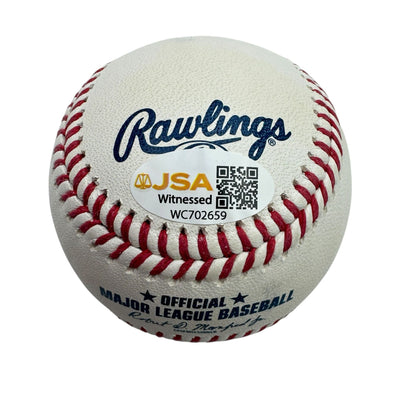 Autographed/Signed John Rocker "F*** Biden" Rawlings Official Major League ROML Baseball JSA COA
