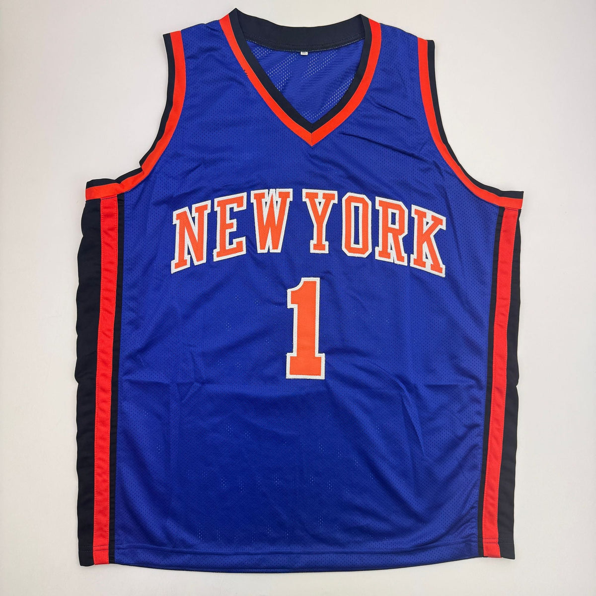Autographed/Signed Steve Francis New York Blue Basketball Jersey JSA COA