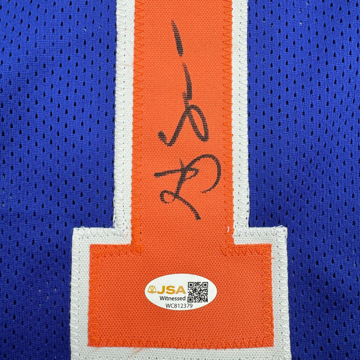Autographed/Signed Steve Francis New York Blue Basketball Jersey JSA COA