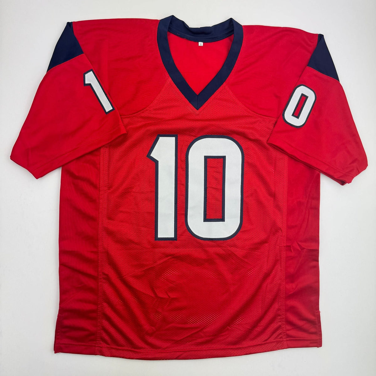 Autographed/Signed DeAndre Hopkins Houston Red Football Jersey JSA COA