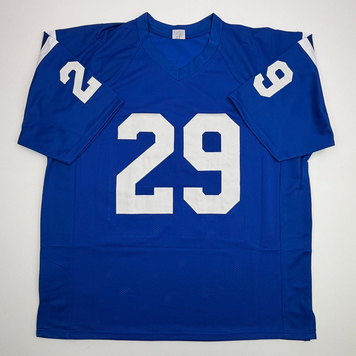 Autographed/Signed Joseph Addai Indianapolis Blue Football Jersey Beckett BAS COA