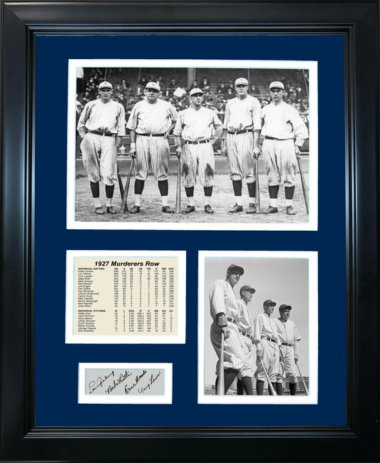 Framed 1927 Murderers Row World Series Champions Facsimile Laser Engraved Signature Auto 11"x14"Baseball Photo Sig Collage