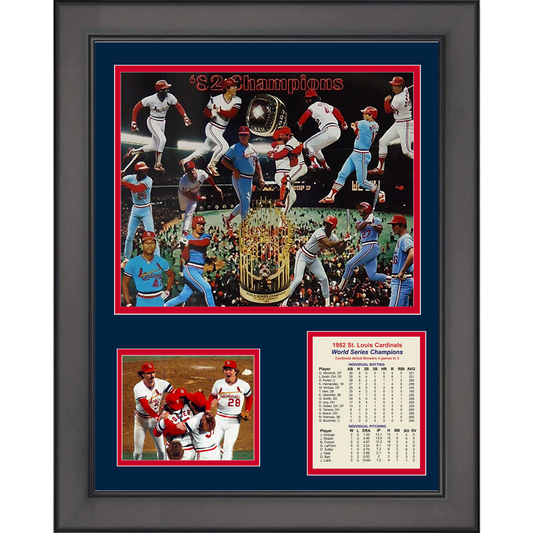 Framed St. Louis Cardinals 1982 World Series Champions 11"x14"Baseball Three Photo Collage