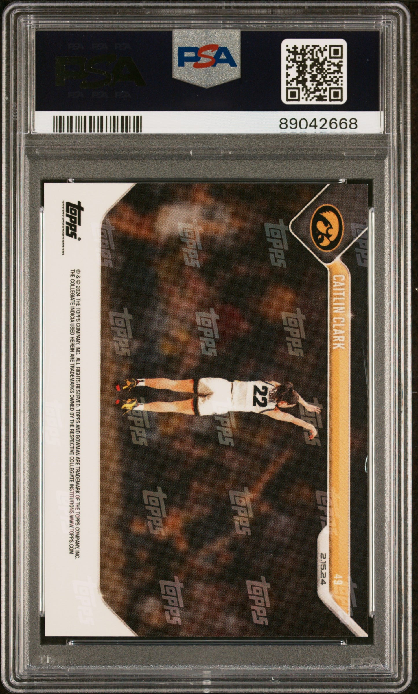 Graded 2023 Topps Bowman U Now Caitlin Clark #49 Rookie RC Basketball Card PSA 9 Mint