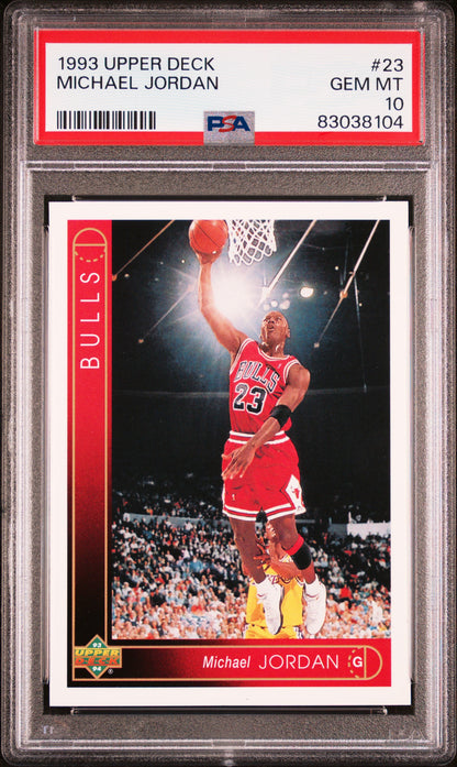 Graded 1993 Upper Deck Michael Jordan #23 Basketball Card PSA 10 Gem Mint