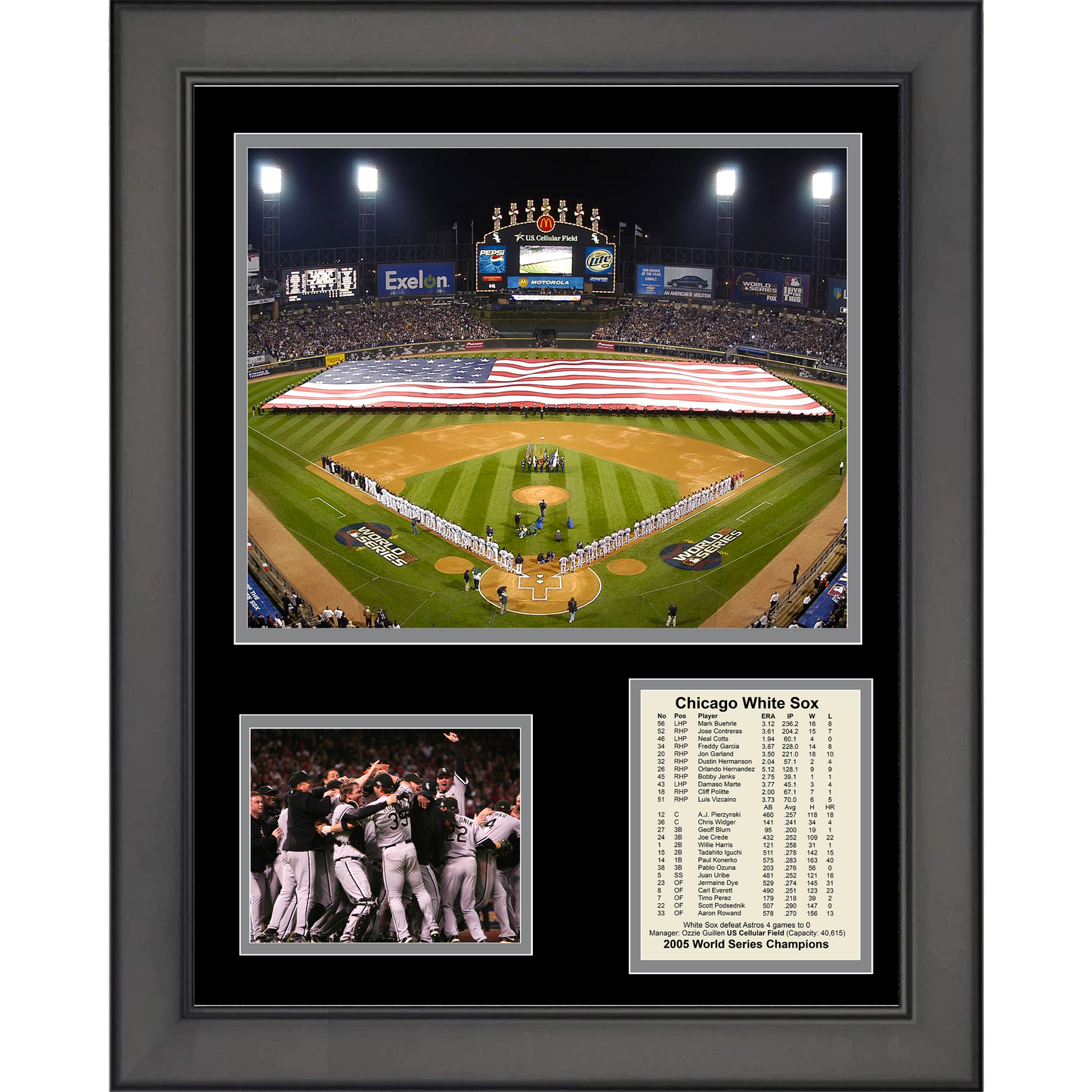 Framed Chicago White Sox 2005 World Series Champions 11"x14" Baseball Three Photo Collage