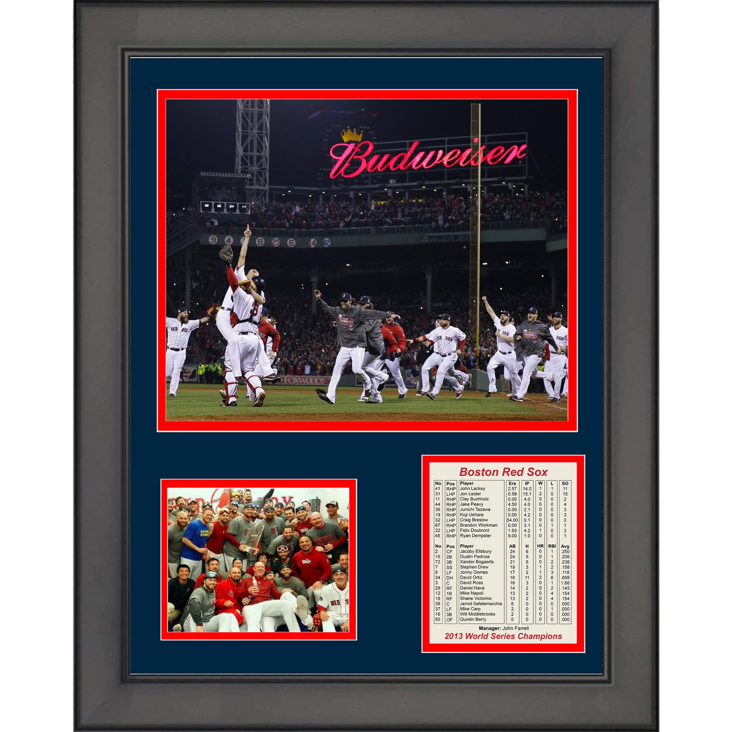 Framed Boston Red Sox 2013 World Series Champions 11"x14" Baseball Three Photo Collage