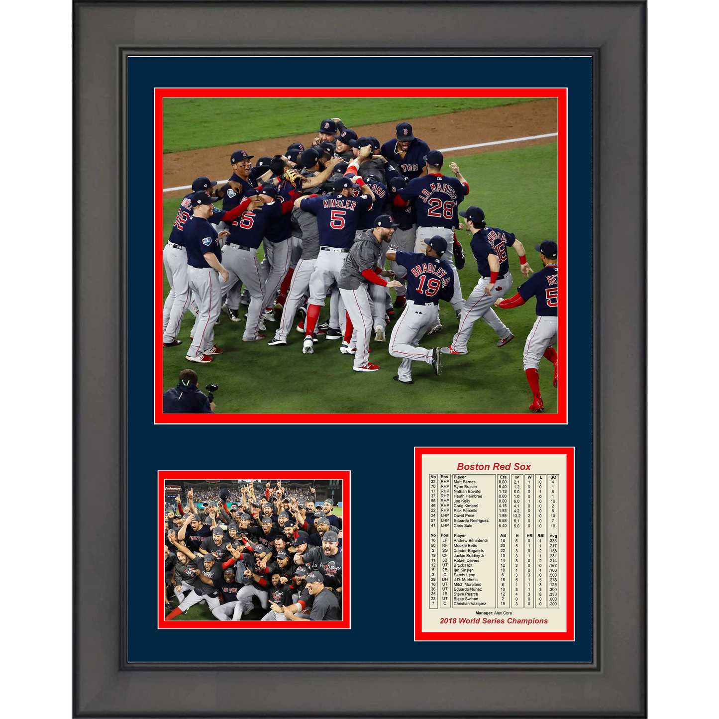 Framed Boston Red Sox 2018 World Series Champions 11"x14" Baseball Three Photo Collage
