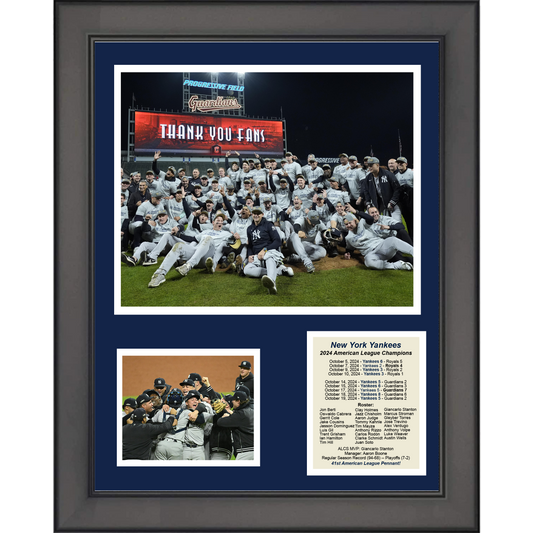 Framed New York Yankees 2024 American League ALCS Champions 11"x14" Three Photo Collage