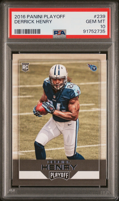 Graded 2016 Panini Playoff Derrick Henry #239 Rookie RC Football Card PSA 10 Gem Mint
