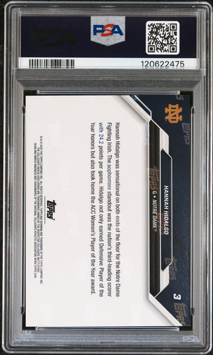 Graded 2025 Topps Bowman U Now Hannah Hidalgo #3 March Madness Rookie RC Basketball Card PSA 10 Gem Mint