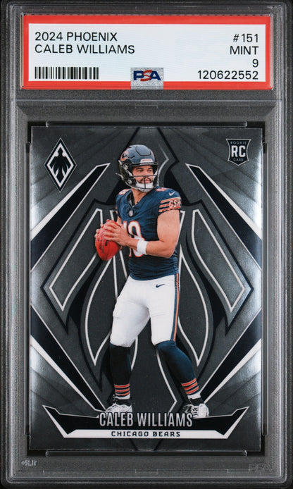 Graded 2024 Panini Phoenix Caleb Williams #151 Rookie RC Football Card PSA 9 Mint