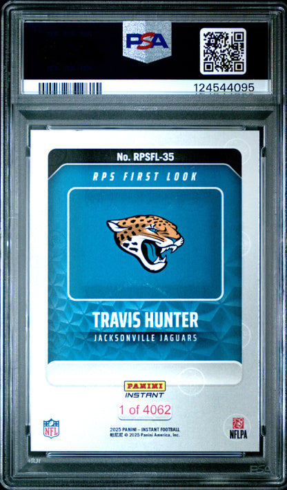 Graded 2025 Panini Instant Travis Hunter #RPSFL35 RPSFL First Look Rookie RC Football Card PSA 6 Excellent