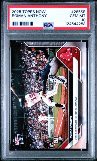 Graded 2025 Topps Now Roman Anthony #285SP Rookie RC Baseball Card PSA 10 Gem Mint