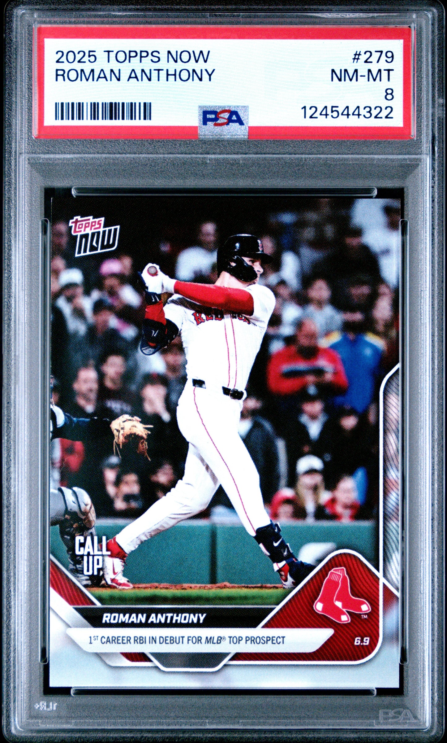 Graded 2025 Topps Now Roman Anthony #279 Rookie RC Baseball Card PSA 8 Near Mint