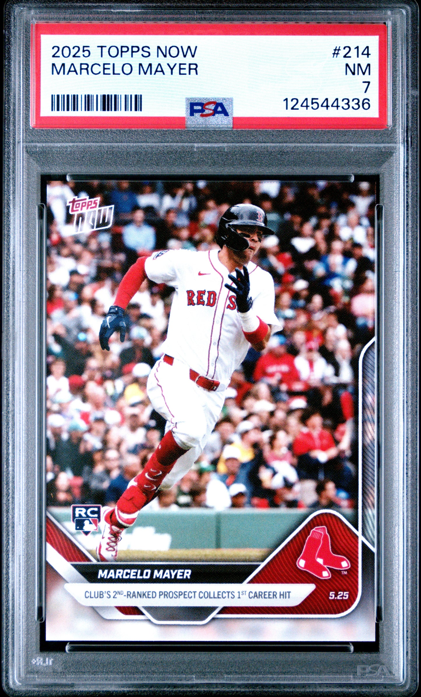 Graded 2025 Topps Now Marcelo Mayer #214 Rookie RC Baseball Card PSA 7 Near Mint
