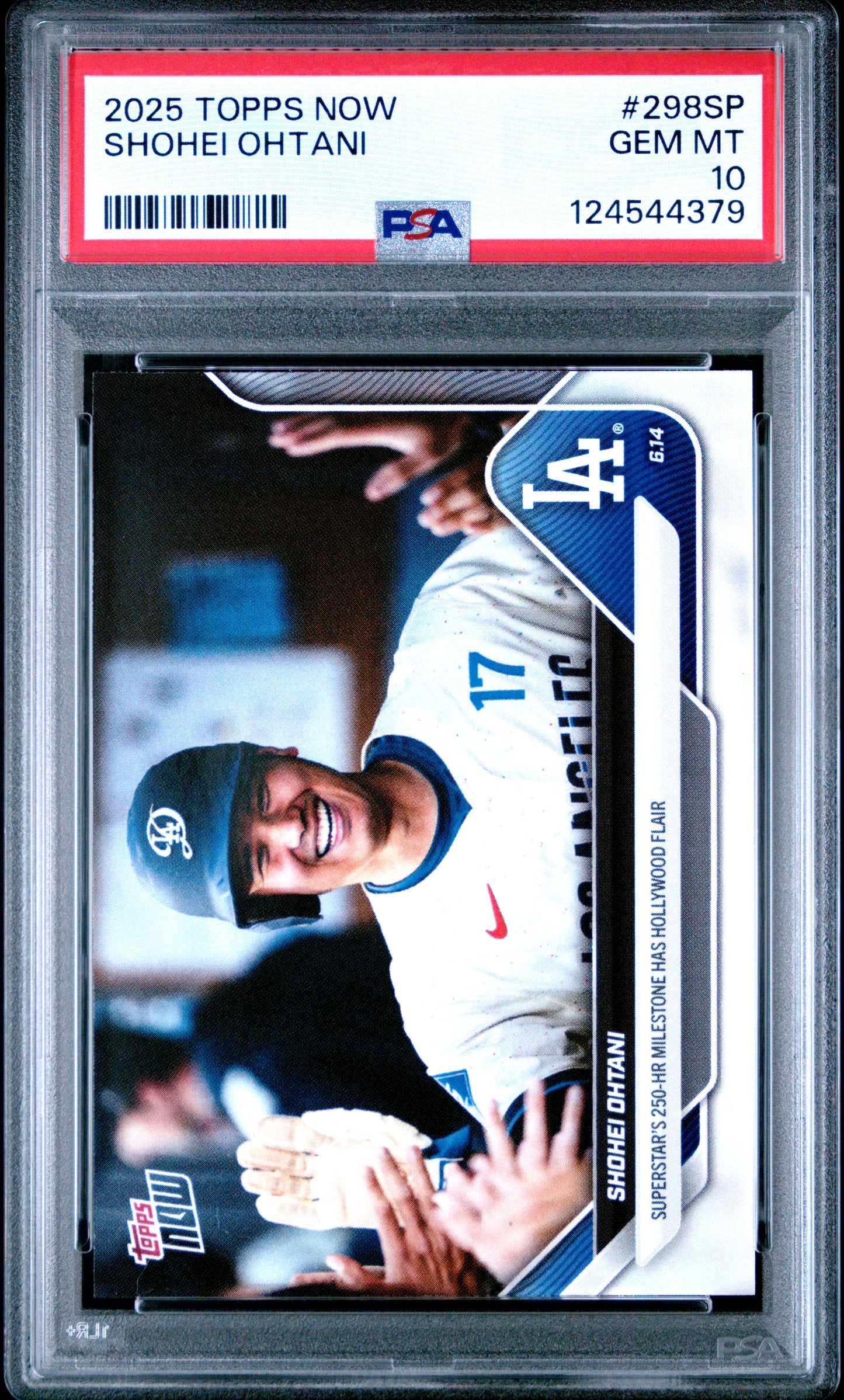 Graded 2025 Topps Now Shohei Ohtani #298SP Baseball Card PSA 10 Gem Mint