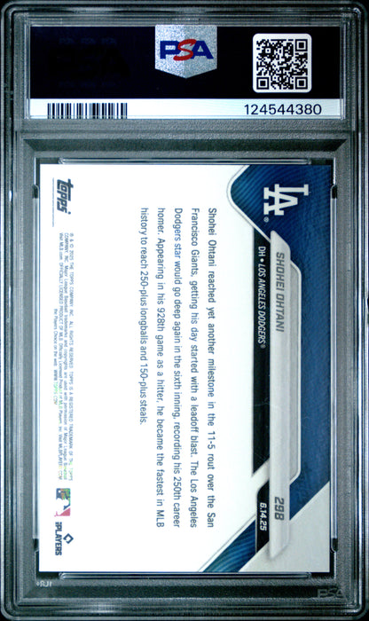 Graded 2025 Topps Now Shohei Ohtani #298 Baseball Card PSA 10 Gem Mint