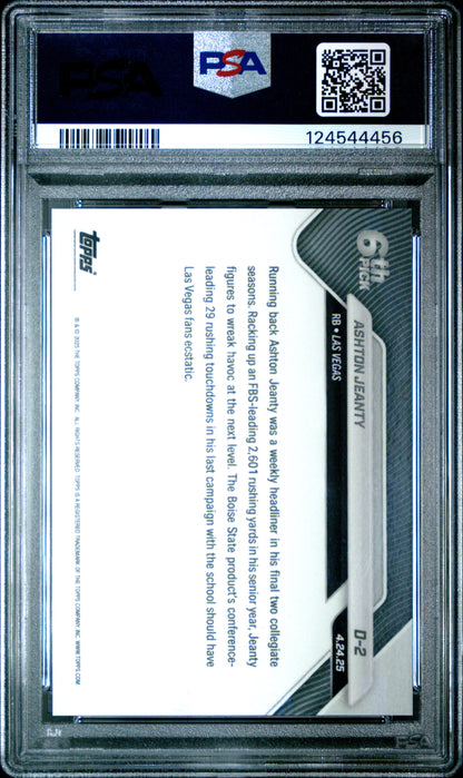 Graded 2025 Topps Now Ashton Jeanty #D2 Rookie RC Football Card PSA 8 Near Mint