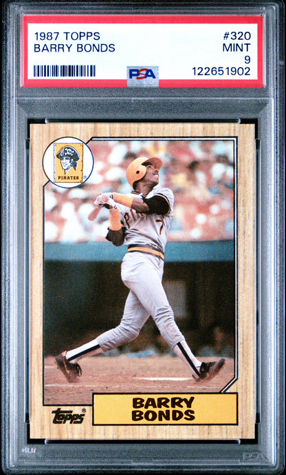 Graded 1987 Topps Barry Bonds #320 Rookie RC Baseball Card PSA 9 Mint