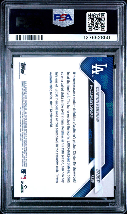 Graded 2025 Topps Now Clayton Kershaw #373SP Baseball Card PSA 8 Near Mint