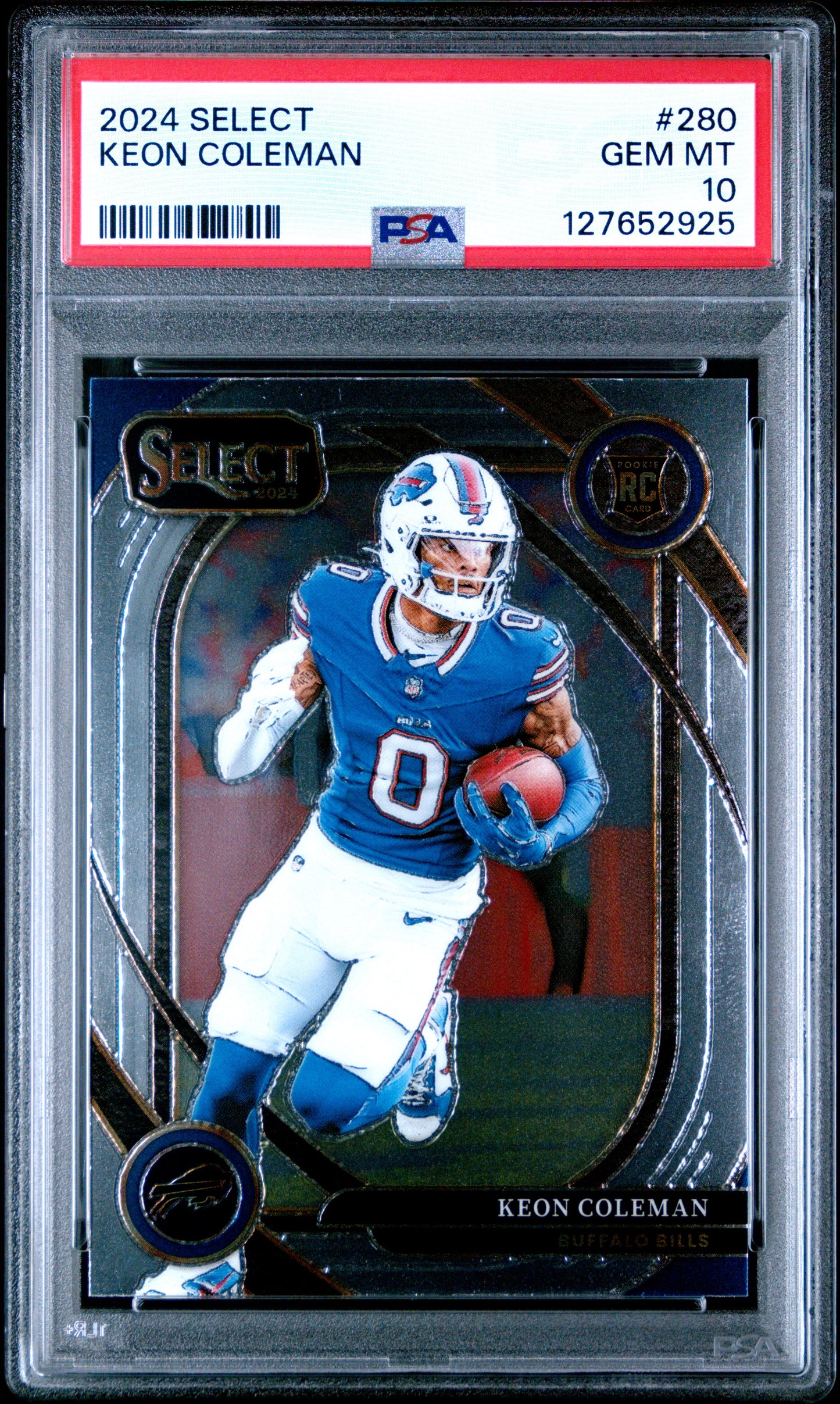 Graded 2024 Panini Select Keon Coleman #280 Rookie RC Football Card PSA 10 Gem Mint