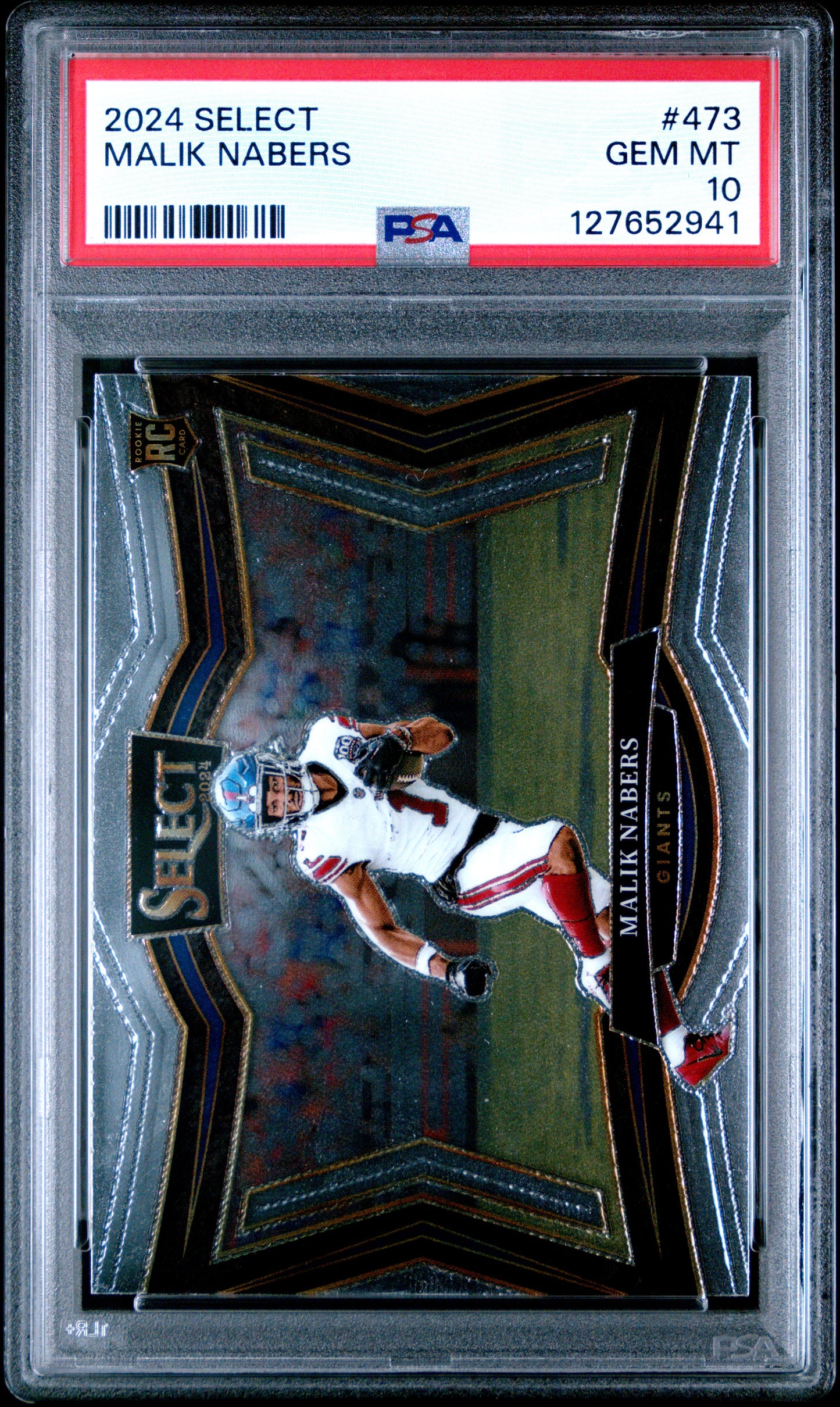 Graded 2024 Panini Select Malik Nabers #473 Rookie RC Football Card PSA 10 Gem Mint
