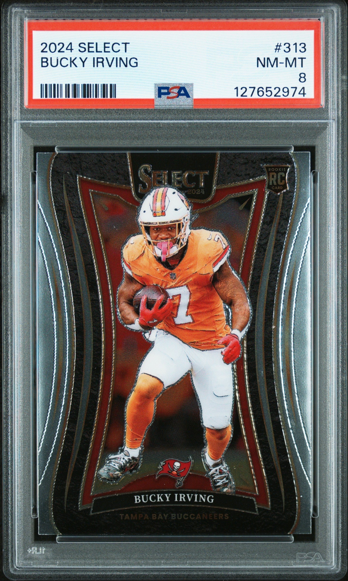 Graded 2024 Panini Select Bucky Irving #313 Rookie RC Football Card PSA 8 Near Mint