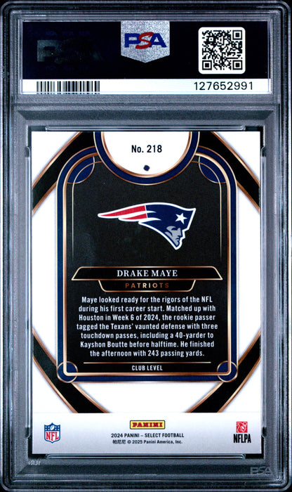 Graded 2024 Panini Select Drake Maye #218 Rookie RC Football Card PSA 8 Near Mint