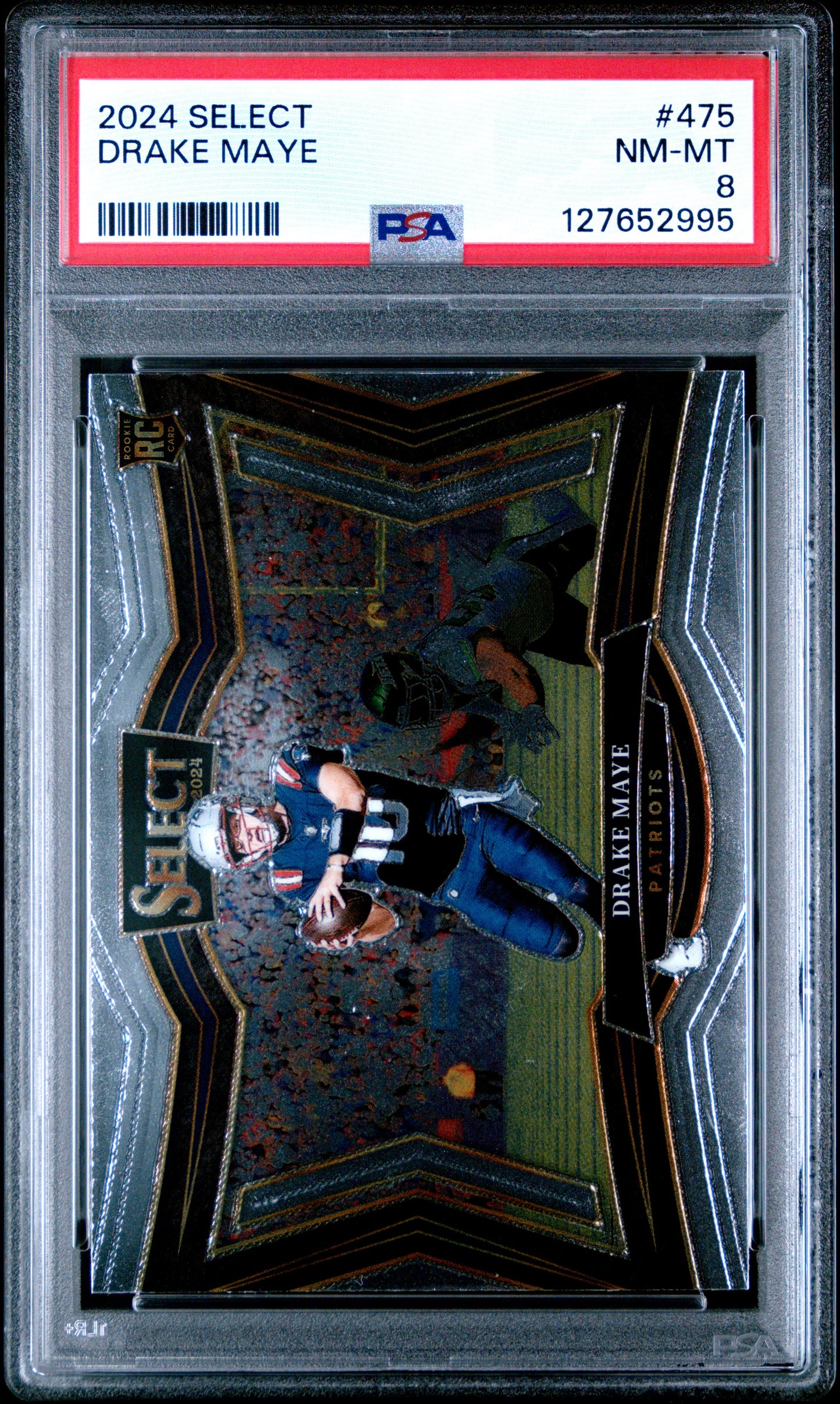 Graded 2024 Panini Select Drake Maye #475 Rookie RC Football Card PSA 8 Near Mint