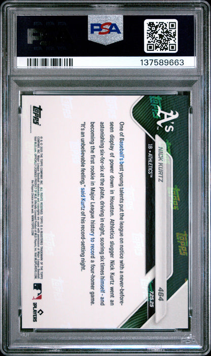 Graded 2025 Topps Now Nick Kurtz #464 Rookie RC Baseball Card PSA 8 Near Mint