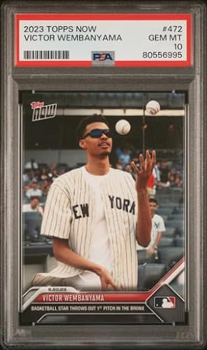 Graded 2023 Topps Now Victor Wembanyama #472 Rookie RC Baseball Card PSA 10 Gem Mint
