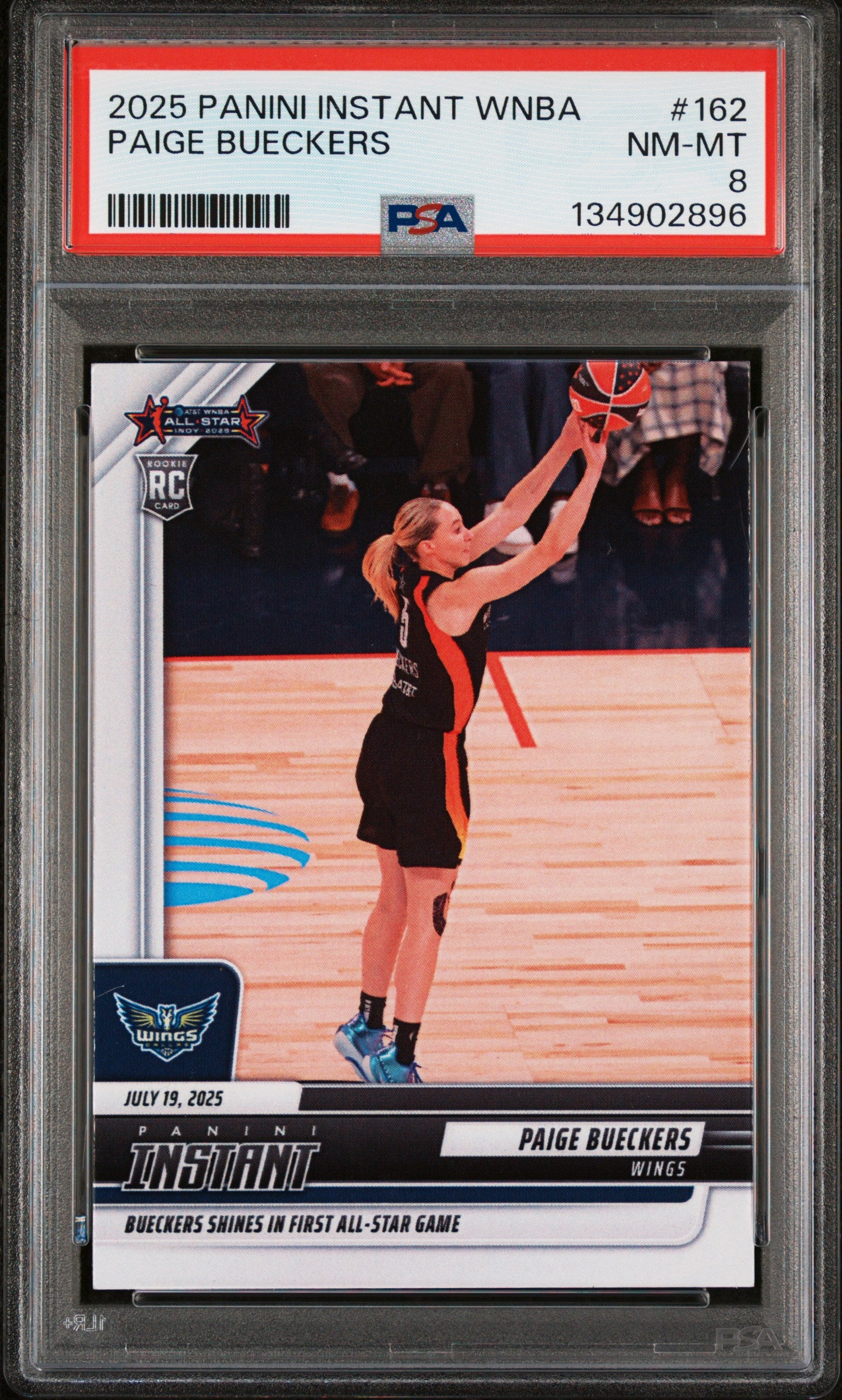 Graded 2025 Panini Instant Paige Bueckers #162 Rookie RC Basketball Card PSA 8 Near Mint