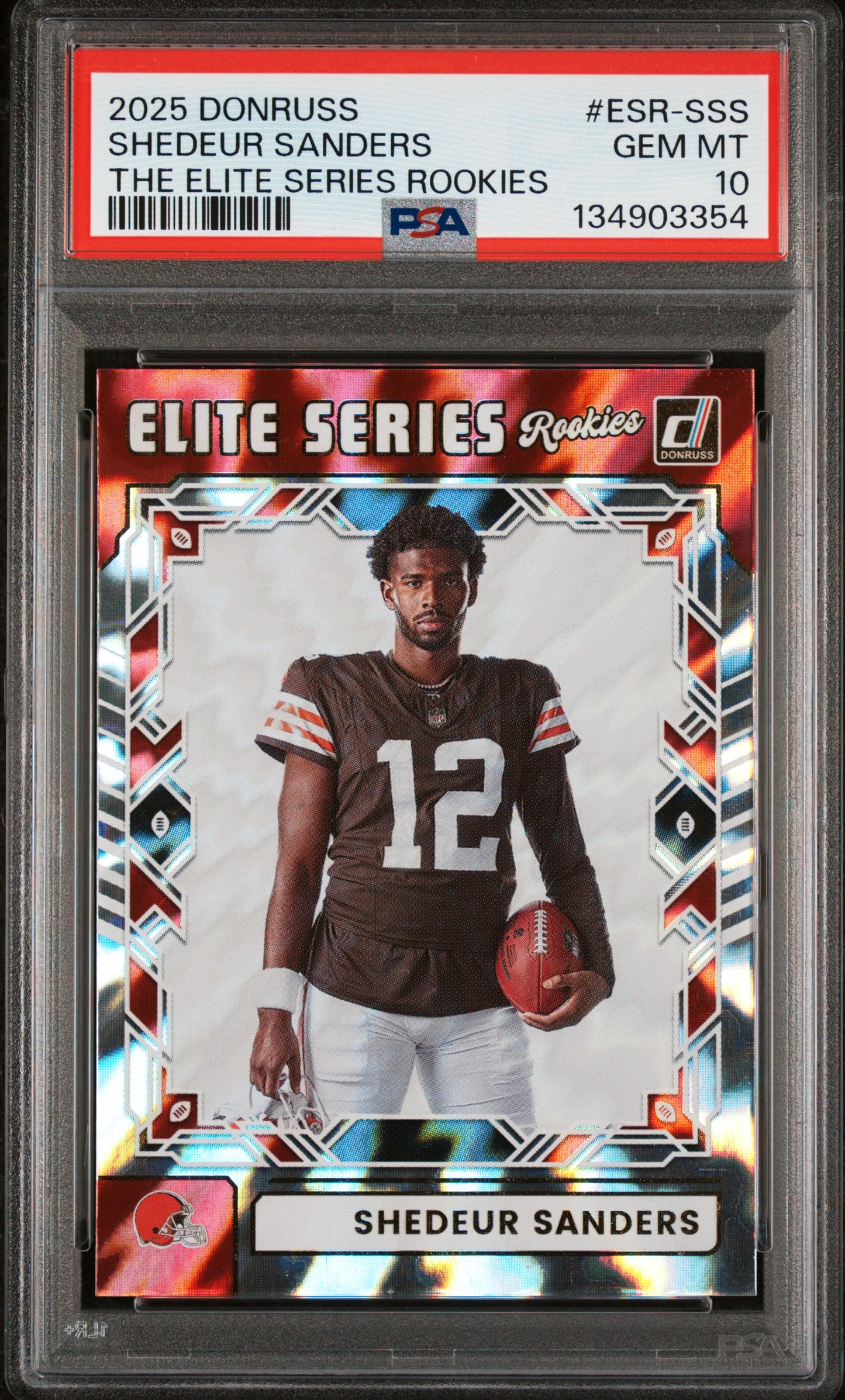 Graded 2025 Panini Donruss Shedeur Sanders #ESRSSS The Elite Series Rookies Rookie RC Football Card PSA 10 Gem Mint