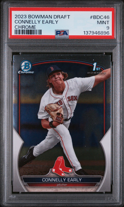 Graded 2023 Topps Bowman Draft Connelly Early #BDC46 Chrome Refractor Rookie RC Baseball Card PSA 9 Mint