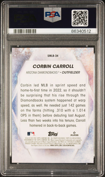 Graded 2023 Topps Corbin Carroll #SMLB34 Stars of MLB Rookie RC Baseball Card PSA 10 Gem Mint